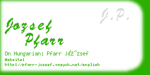 jozsef pfarr business card